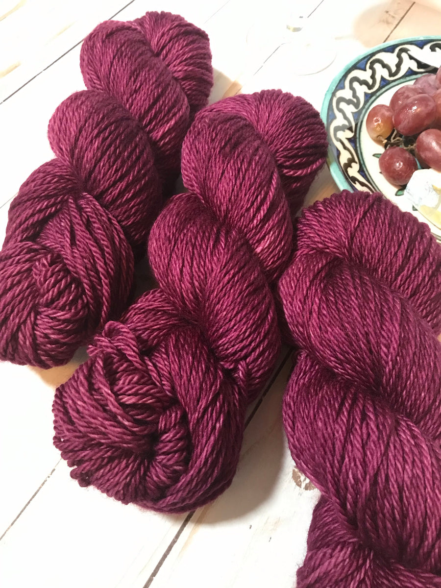 A Pinot for Your Thoughts - Worsted/Aran Yarn – Bashful Armadillo Fibers