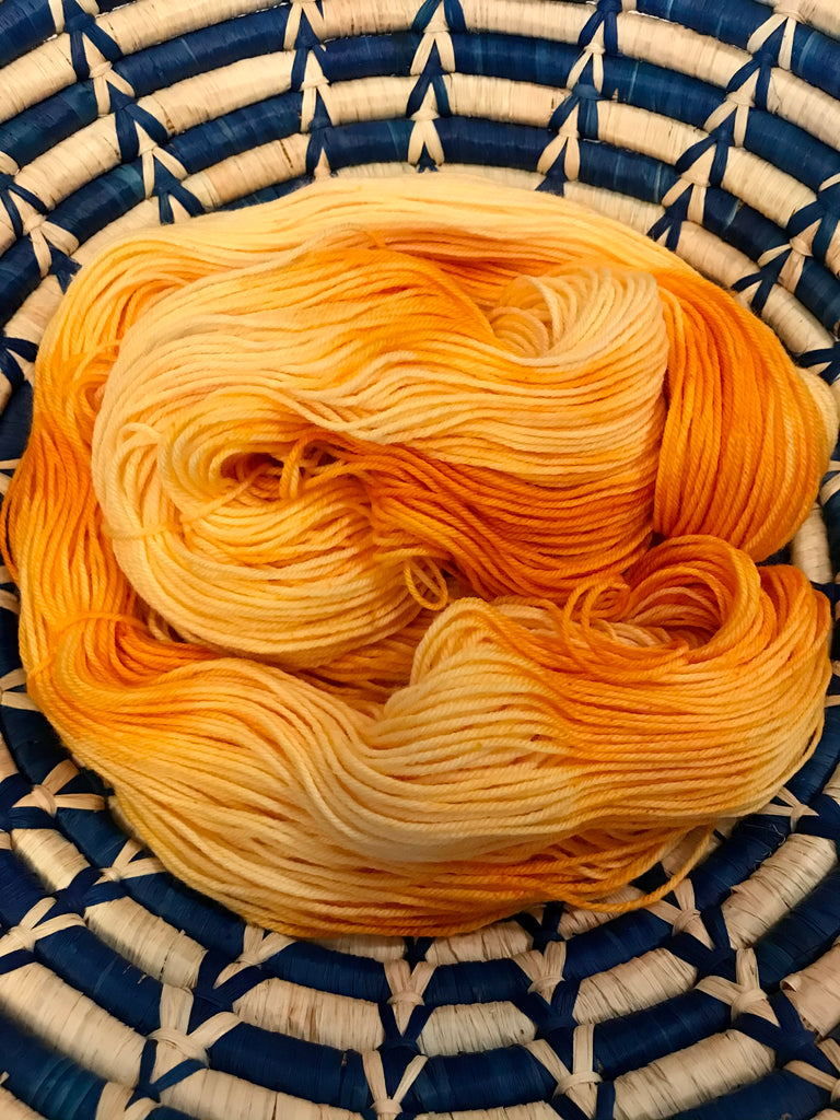 Orange Blossom Special - Fingering/Sock Yarn – Bashful Armadillo Fibers